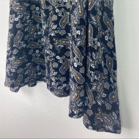 Love & Sadie Womens A Line Skater Skirt Paisley Zip Up Sz XL Boho Artsy - Picture 8 of 12